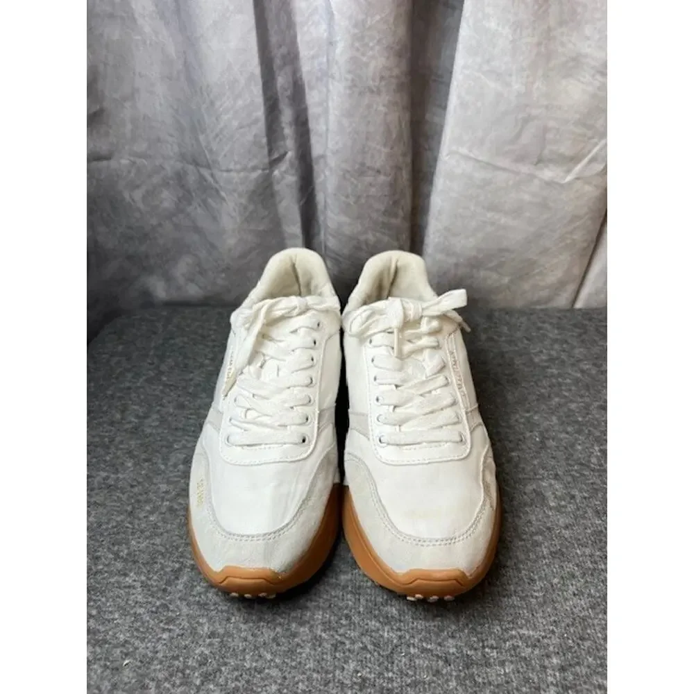 Sam Edelman Women's 10M White Suede Nylon Layla Platform Sneaker Shoes C15-4 - Picture 3 of 9